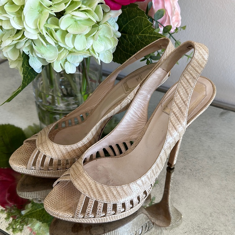 Animal skin platform Dior heels